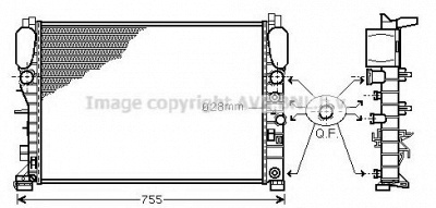 AVA QUALITY COOLING msa2342 -  Радиатор, охлаждение двигателя